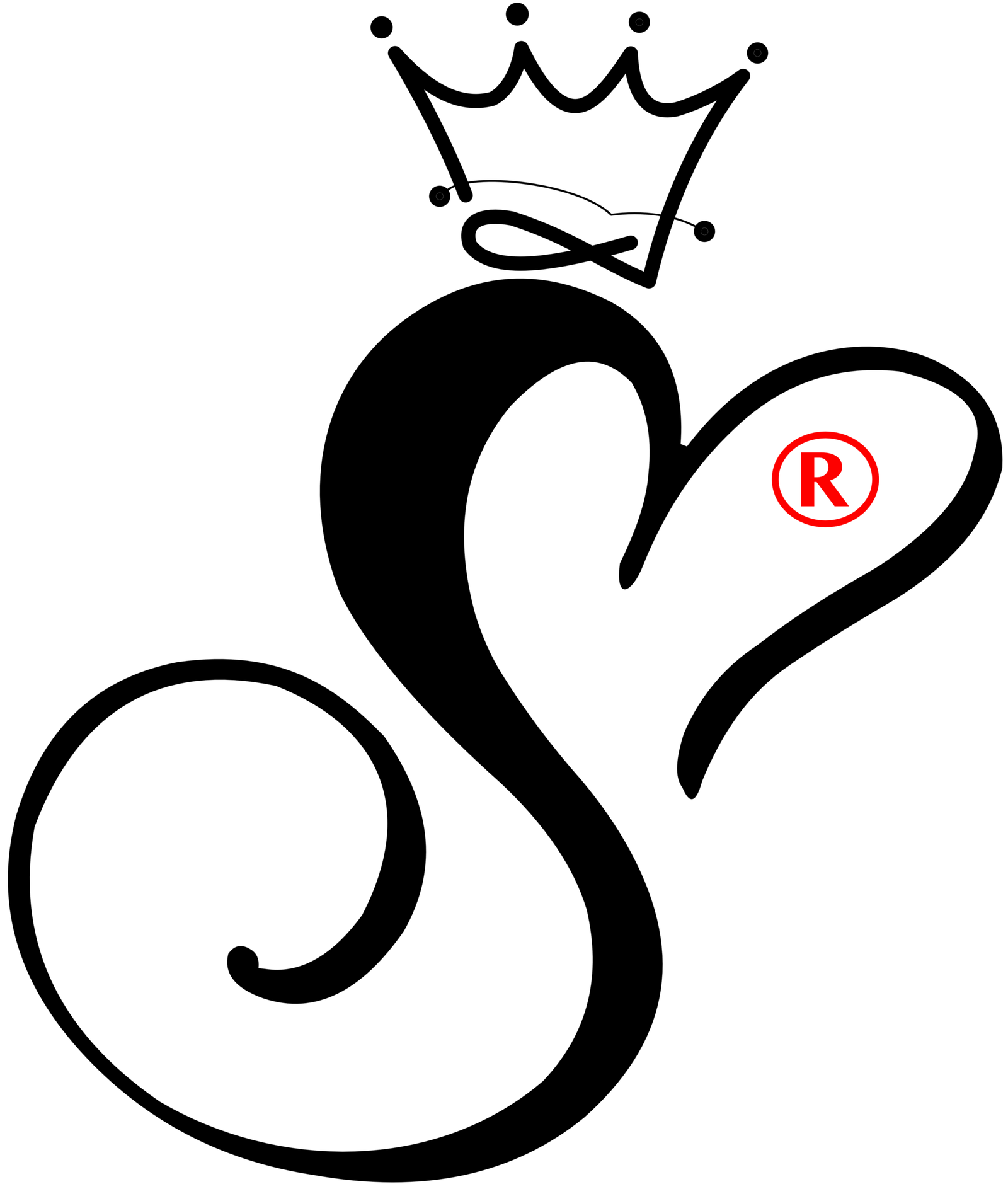 SM Crowne author logo featuring a artistic SM with a small crown atop